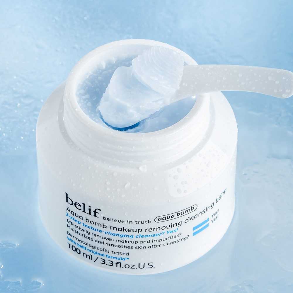 BELIF Aqua Bomb Makeup Removing Balm - balsam de curatare formulat cu vitamina E si extract de afine, care contribuie la mentinerea hidratarii pielii - 100 ml