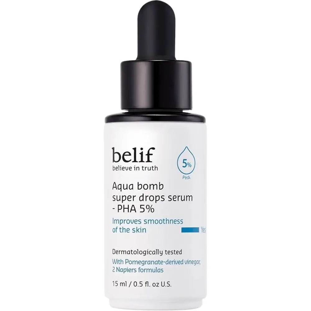 BELIF Aqua Bomb Ser pentru fata PHA 5% - Exfoliere delicata si hidratare intensa, 15 ml