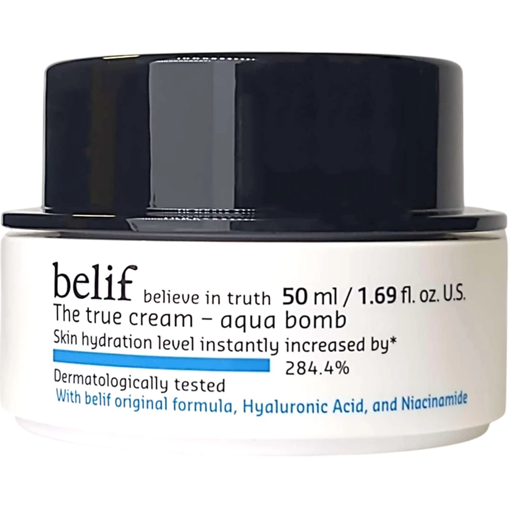 Belif The True Cream Aqua Bomb Cremă de față 50 ml – Cremă-gel hidratantă cu acid hialuronic și niacinamidă