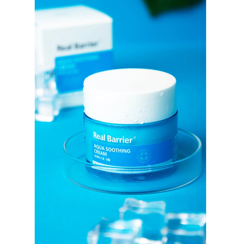 REAL BARRIER Aqua Soothing Crema pentru fata Calmanta - Hidratare Intensa si Protectie Bariera Cutanata, 50 ml