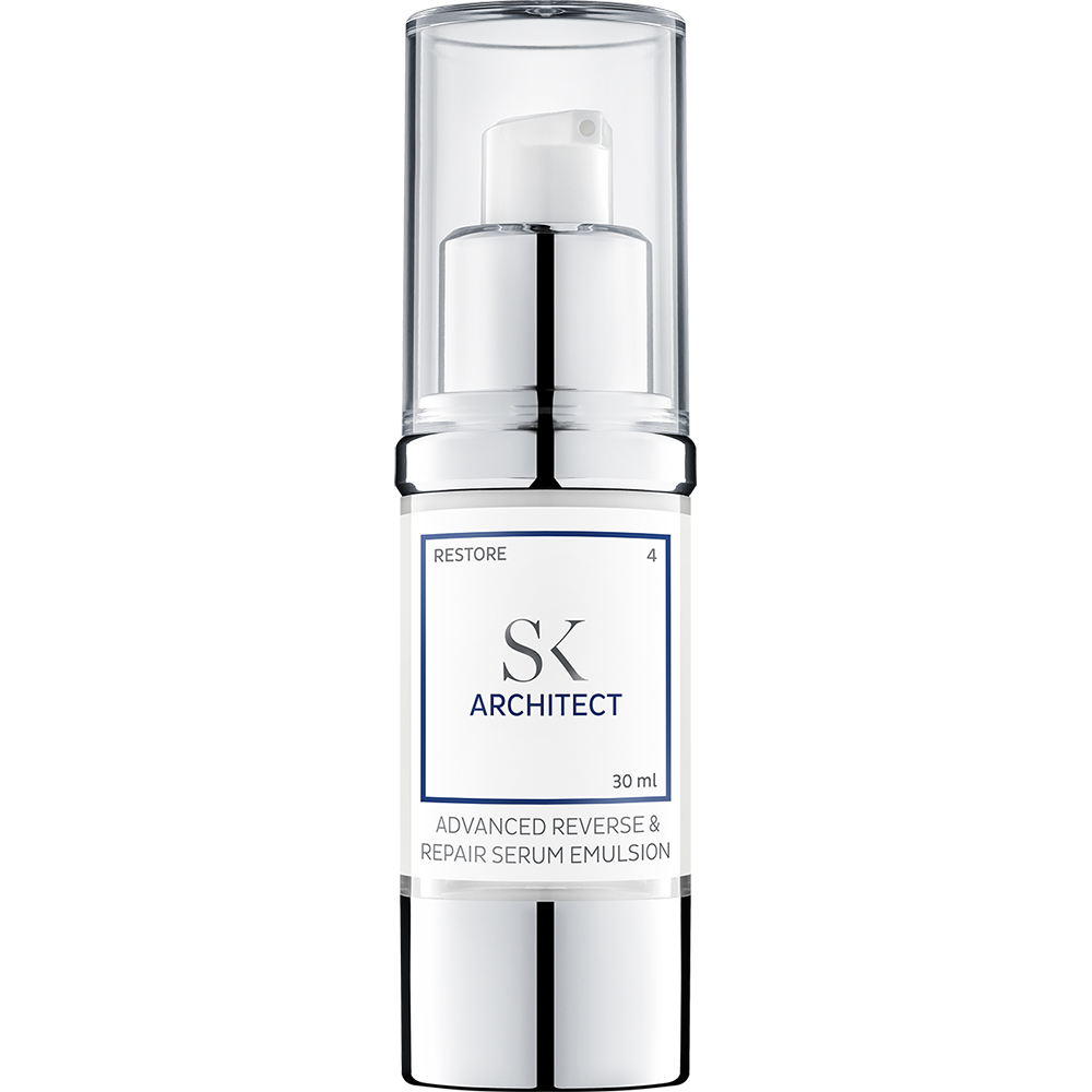 SKINTEGRA Architect, 30 ml - ser de fata formulat cu bakuchiol si ectoina, care contribuie la ingrijirea pielii predispuse la imperfectiuni si cu leziuni UV vizibile (cum ar fi hiperpigmentarile) si la mentinerea confortului cutanat