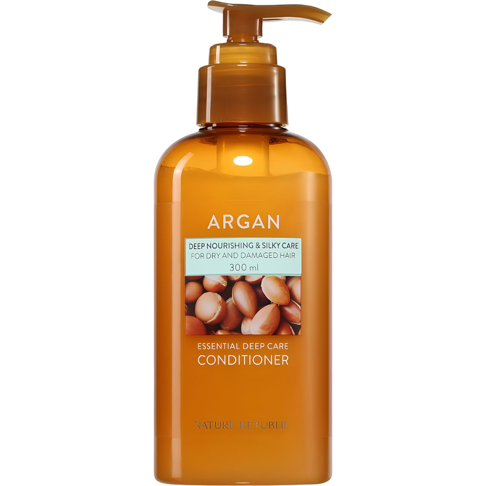 Nature Republic Argan Essential Deep Care Conditioner – Balsam Hranitor și Hidratant pentru Păr Deteriorat, gramaj 300 ml