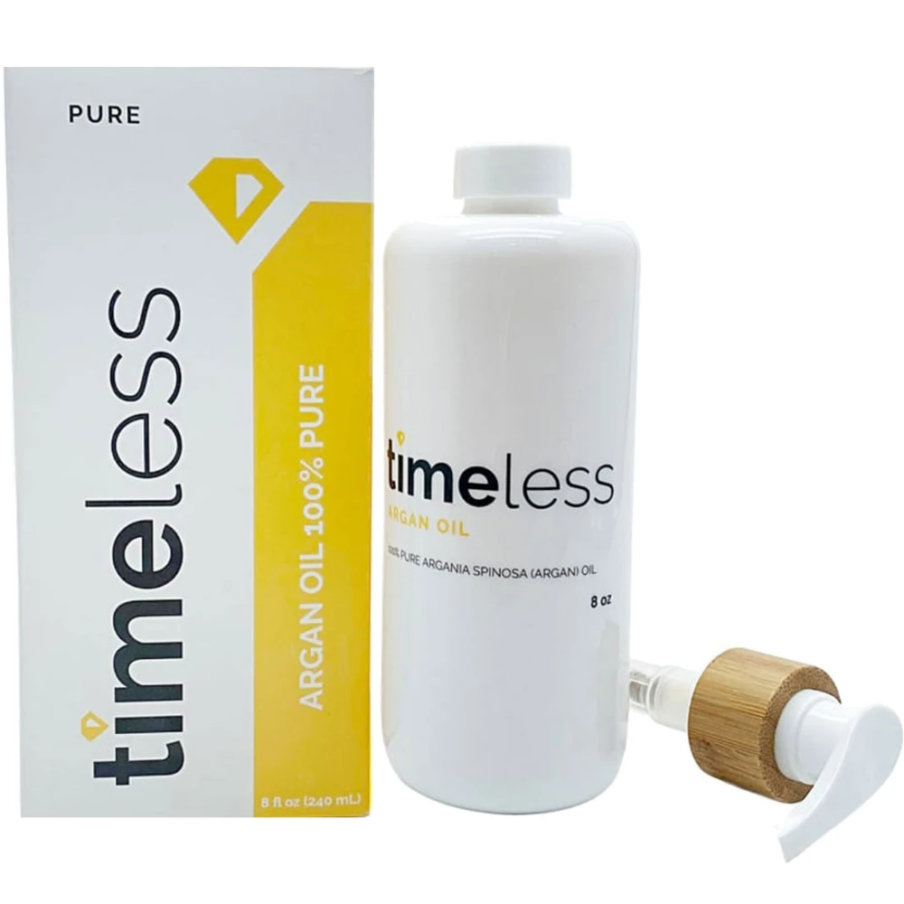 TIMELESS SKIN CARE Pure Line Ulei de corp hranitor Argan Oil 100% Pure - Hidratare intensa si stralucire, 240 ml