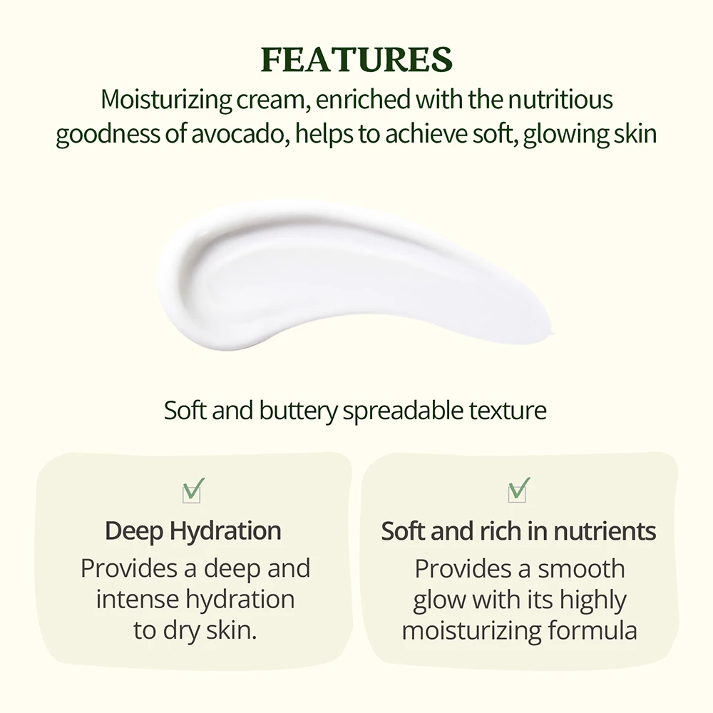 SKINFOOD Avocado Rich Cream Crema hidratanta pentru fata Avocado - Hidratare intensa si nutritie, 60 ml