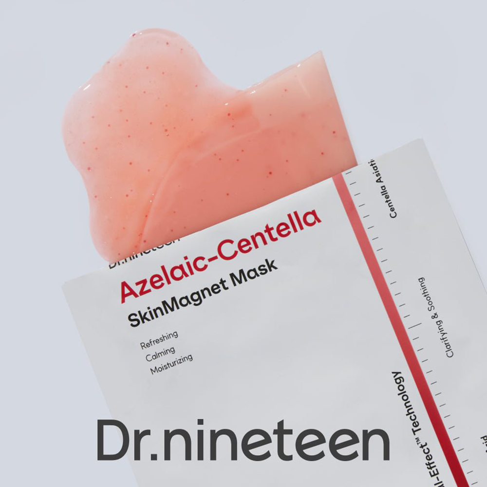 DR.NINETEEN Azelaic-Centella Skin Magnet Mask 34 gr - Masca de fata formulata cu acid azelaic si Centella Asiatica, care contribuie la calmarea pielii sensibile si la metinerea echilibrului dintre sebum si hidratare