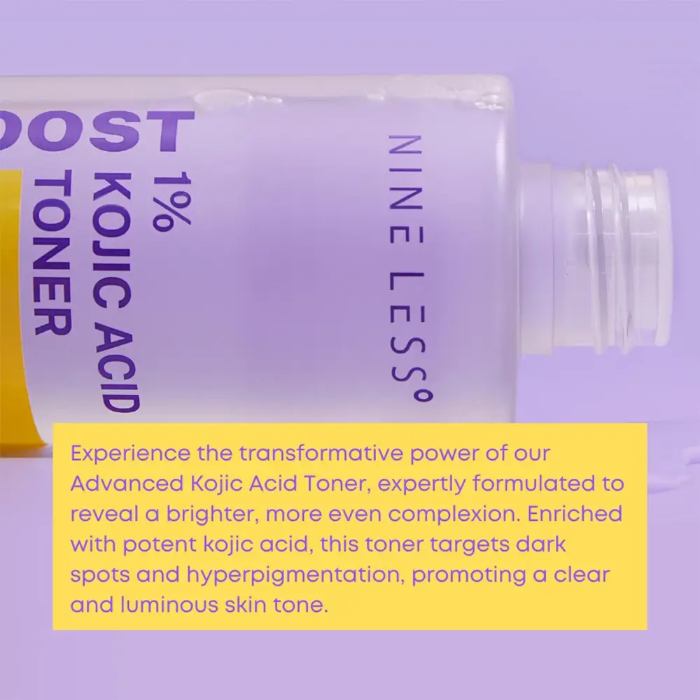 NINE LESS B-Boost Toner pentru fata 1% Acid Kojic - Luminozitate si uniformizare ten