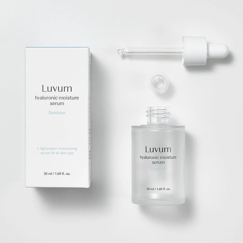LUVUM Hyaluronic Moisture Bamboo Ser de fata cu acid hialuronic si extract de bambus - Hidratare profunda si calmare pentru piele sensibila, 50 ml