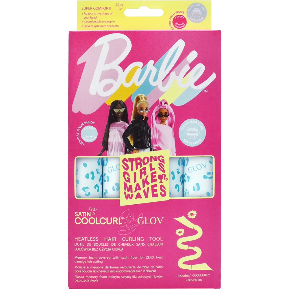 GLOV Barbie Cordeluta pentru bucle Albastru - Ondulare fara caldura si fara deteriorare, reutilizabila, 1 buc