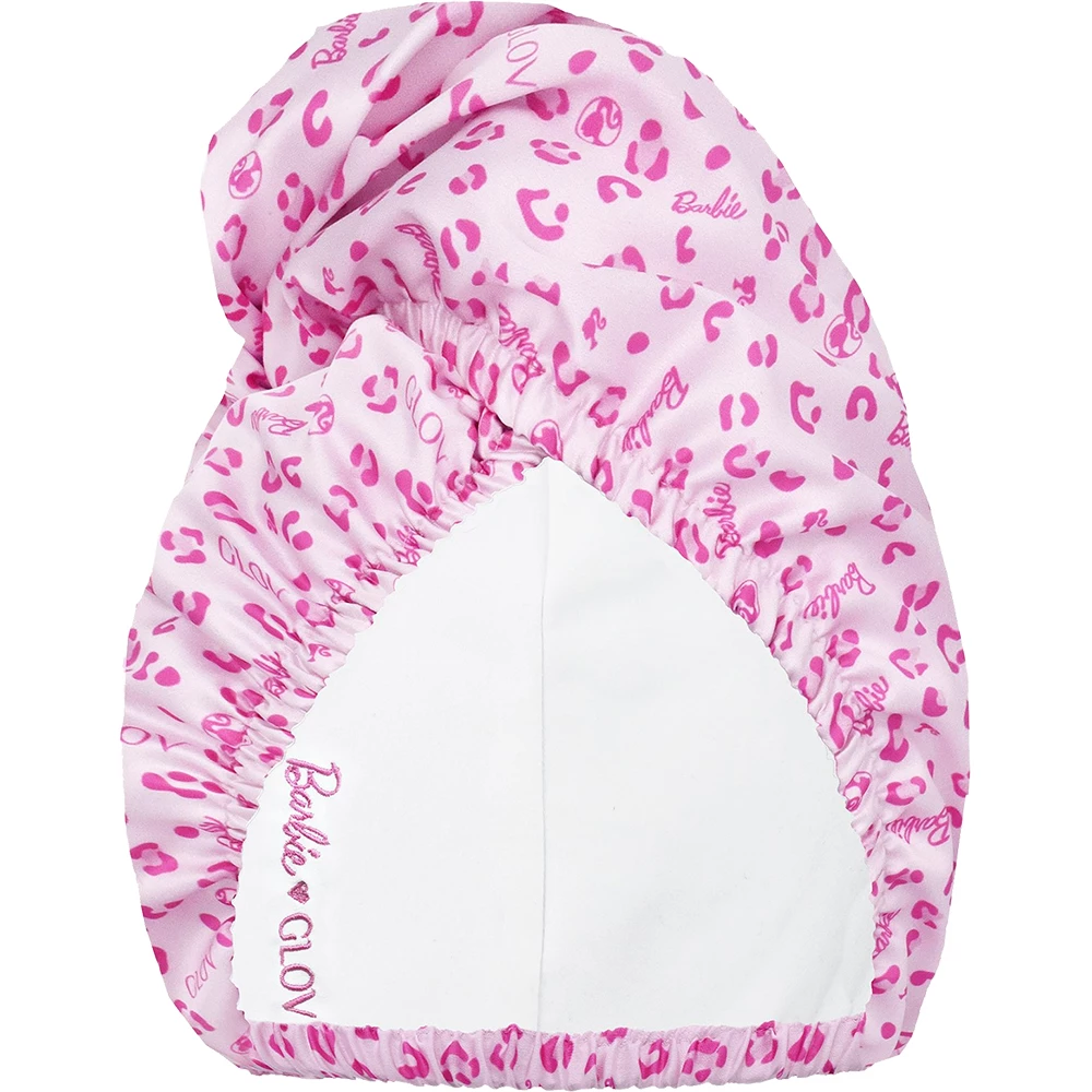GLOV Barbie Prosop pentru par din satin dublu Roz - Uscare rapida si protectie anti-rupere, reutilizabil, 1 buc
