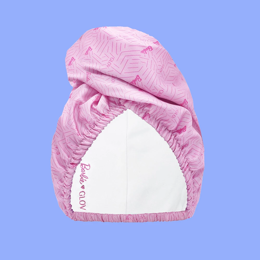 GLOV Barbie Prosop pentru par 2 straturi ZigZag Roz - Uscare Rapida si Protectie Anti-Rupere, 1 buc