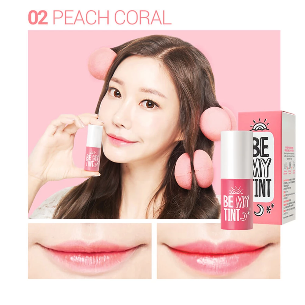 YADAH Be My Tint Nuantator pentru buze si obraji 02 Peach Coral - culoare intensa si hidratare de durata, 4.5g