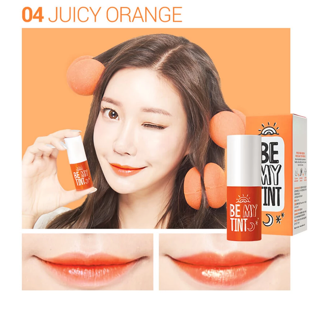 YADAH Be My Tint Nuantator pentru buze Juicy Orange 04 - culoare intensa si hidratare indelungata, 4.5g