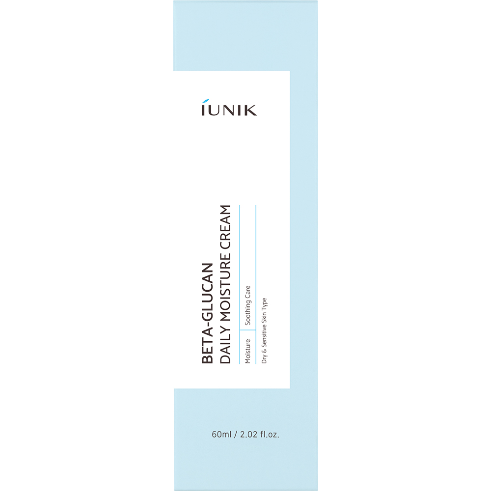 IUNIK Beta Glucan  Daily Moisture - crema de fata formulata cu Beta Glucan si extract de Centella Asiatica, care contribuie la mentinerea umiditatii pielii si la imbunatatirea functiei de bariera protectiva - 60 ml
