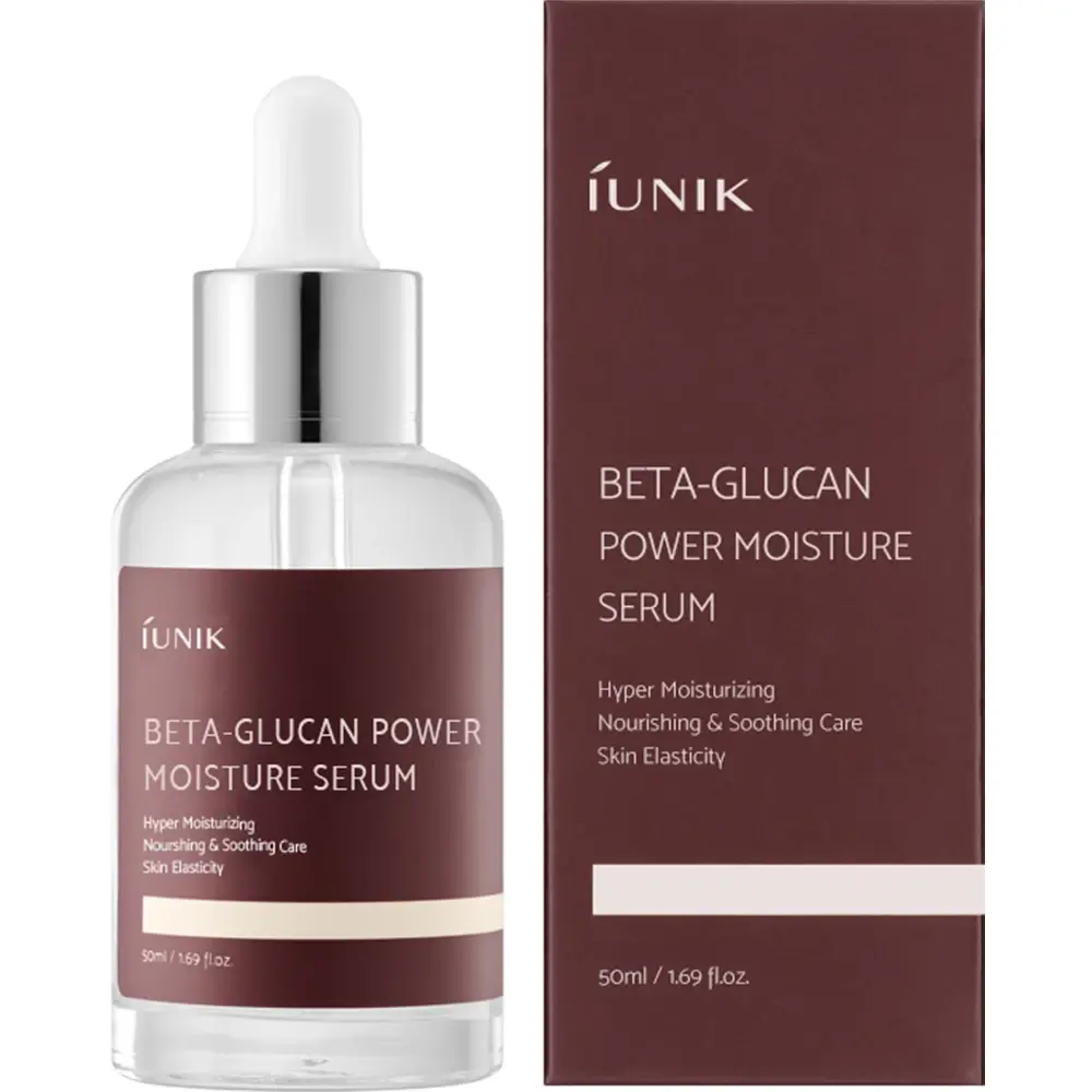 IUNIK Beta Glucan Power Moisture Ser Hidratant pentru Fata - Hidratare Intensa si Calmanta, 50 ml