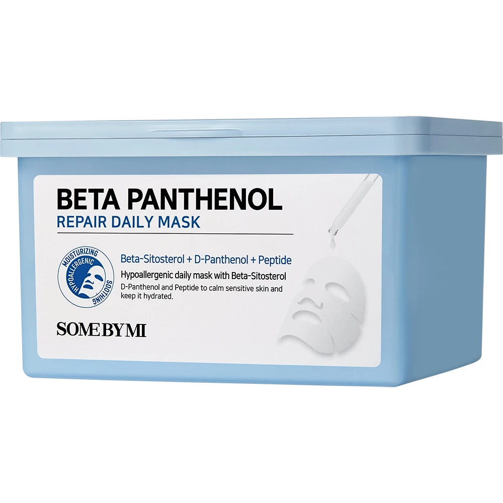 SOME BY MI Beta Panthenol Repair Daily Mask Masca de fata - hidratare si calmare si luminozitate, 30 buc