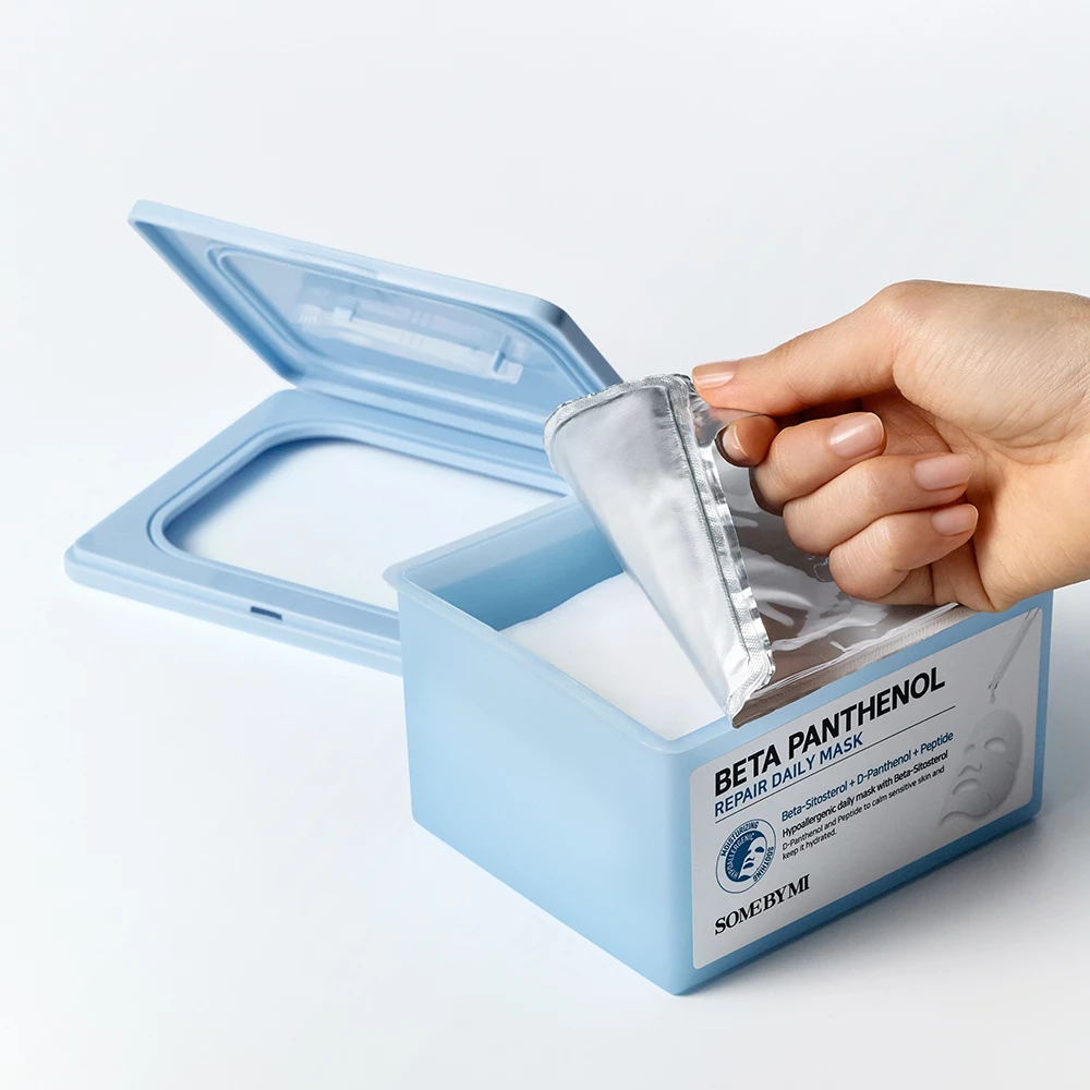 SOME BY MI Beta Panthenol Repair Daily Mask Masca de fata - hidratare si calmare si luminozitate, 30 buc