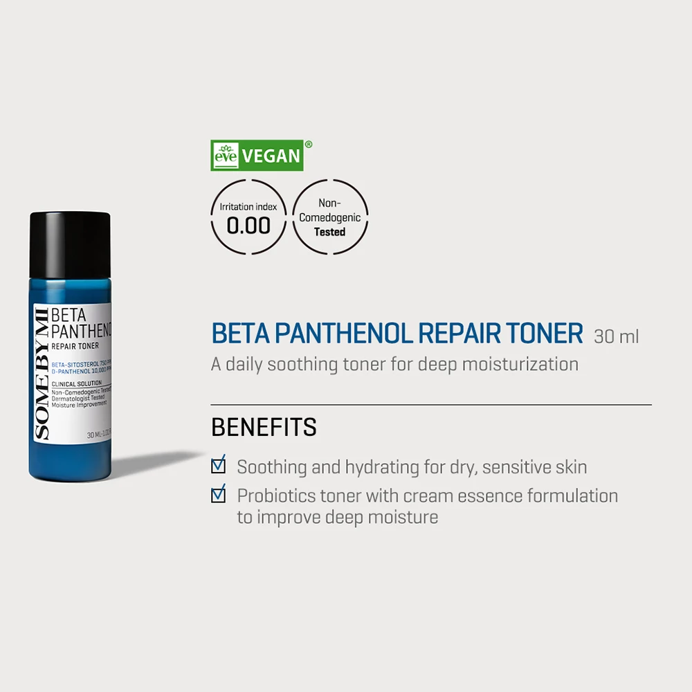 SOME BY MI Beta Panthenol Repair Toner toner - hidratare si rezistenta si luminozitate, 30 ml