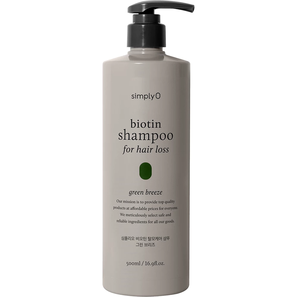 SIMPLYO Green Breeze Sampon impotriva caderii parului Biotina - Fortifiere si Protectie Scalp Sensibil, 500 ml