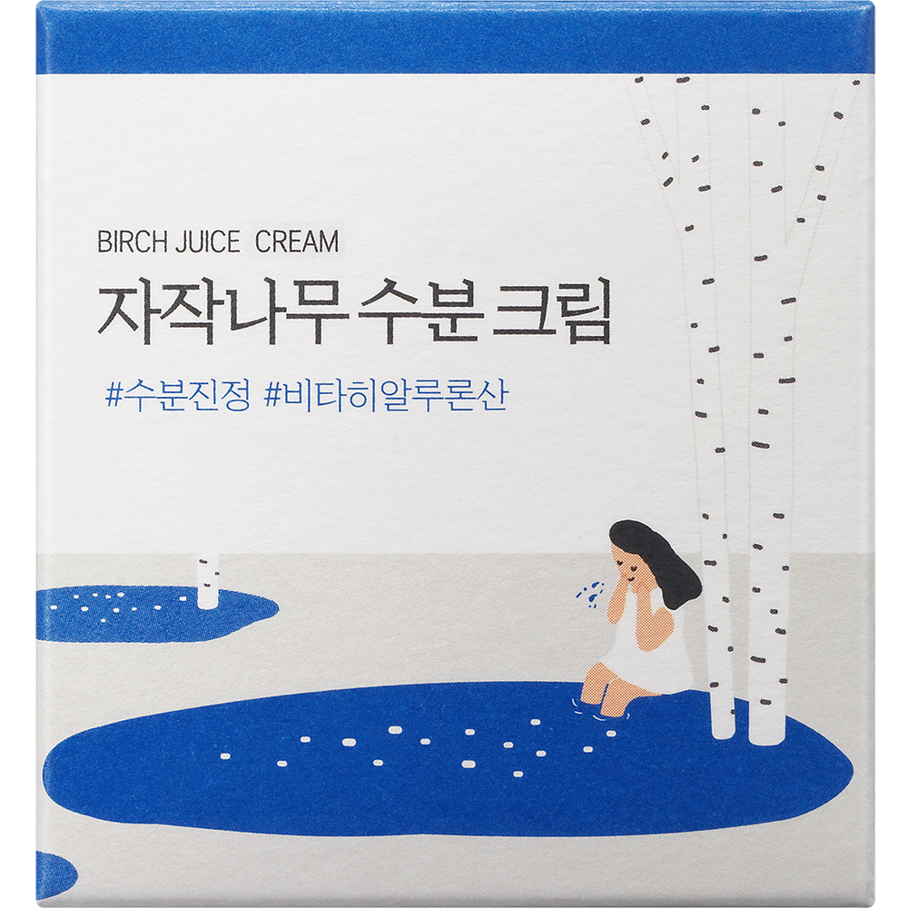ROUND LAB Birch Juice Moisturizing Cream - crema de fata formulata cu seva de mesteacan si pantenol, care contribuie la hidratarea pielii si la metinerea confortului cutanat - 80 ml