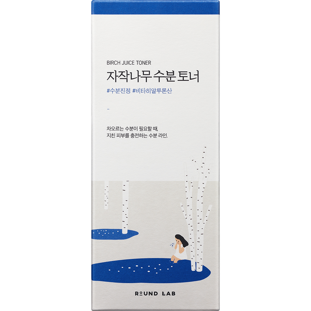 ROUND LAB Birch Juice Moisturizing Toner - toner de fata formulat cu seva de mesteacan si acid hialuronic, care contribuie la hidratarea pielii si la mentinerea echilibrului hidro-lipidic - 300 ml