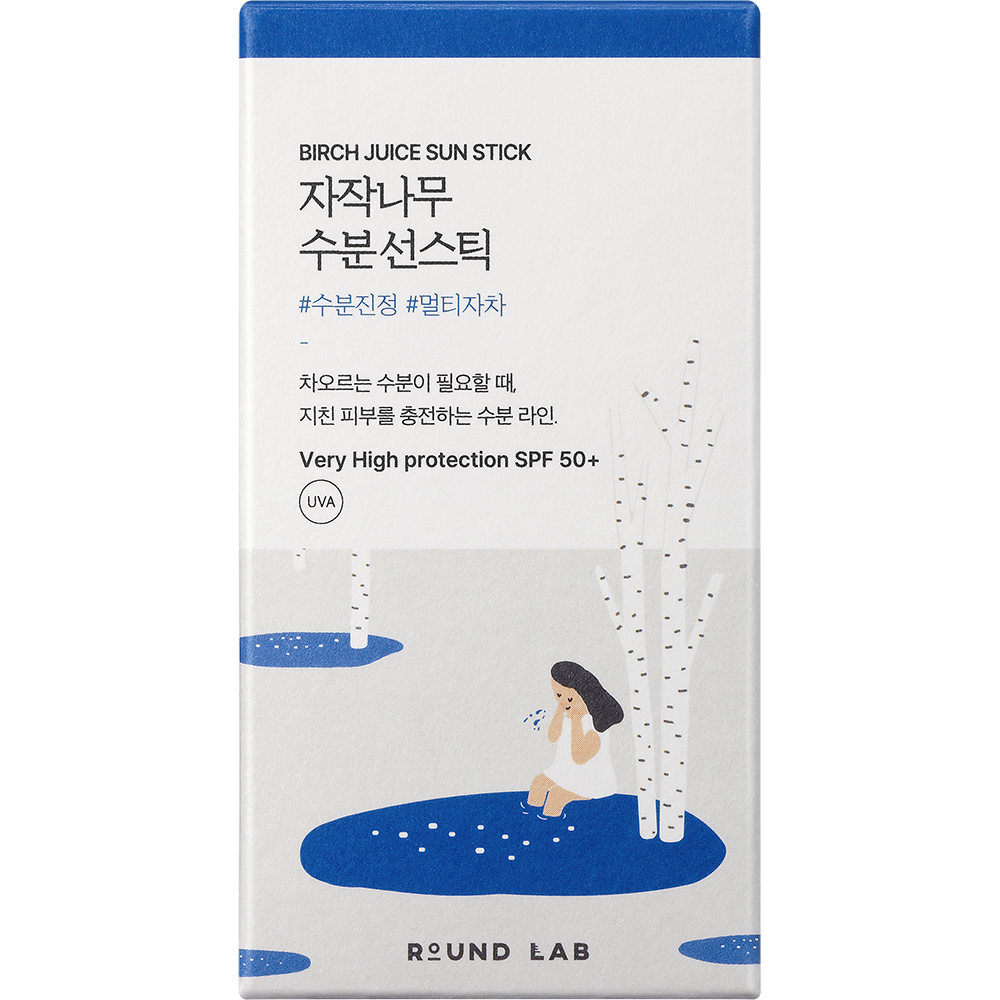 ROUND LAB Birch Juice Sun Stick SPF 50+, , 19 gr - stick pentru fata formulat cu seva de mesteacan si acid hialuronic, care contribuie la mentinerea hidratarii si la protejarea pielii impotriva efectelor negative ale radiatiilor UV