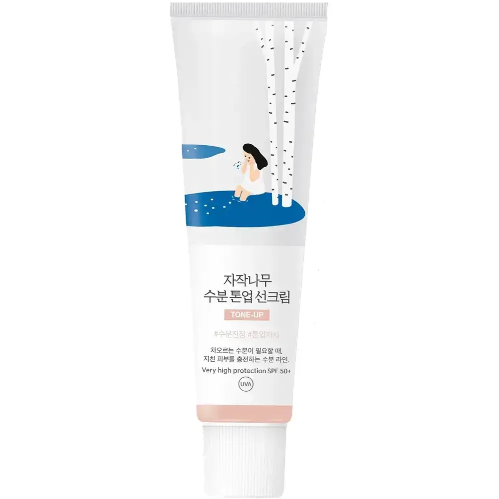 ROUND LAB Birch Moisture Tone-Up Crema de fata SPF 50+  - Hidratare, Protectie UV si Uniformizare Nuanta, 50 ml