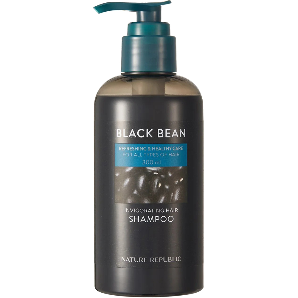 Nature Republic Black Bean Invigorating Hair Shampoo – Șampon Revigorant cu Extract de Fasole Neagră, 300 ml