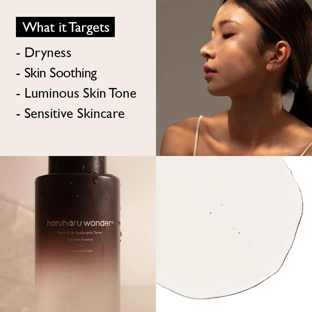 HARUHARU WONDER Black Rice Hyaluronic Toner Free of Alcohol and Fragrance toner - hidratare si calmare, 300 ml