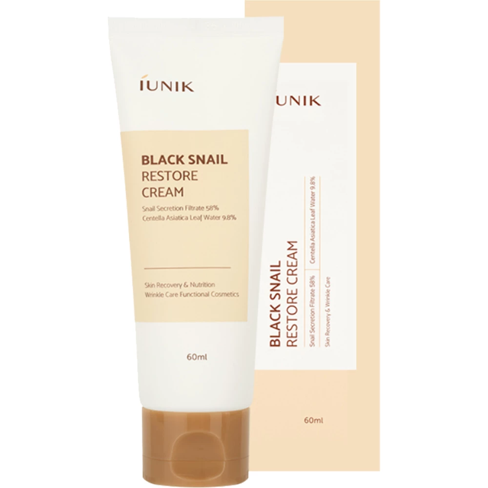IUNIK Black Snail Crema pentru fata - hidratare intensa si efect antirid cu extract de melc negru, 60 ml