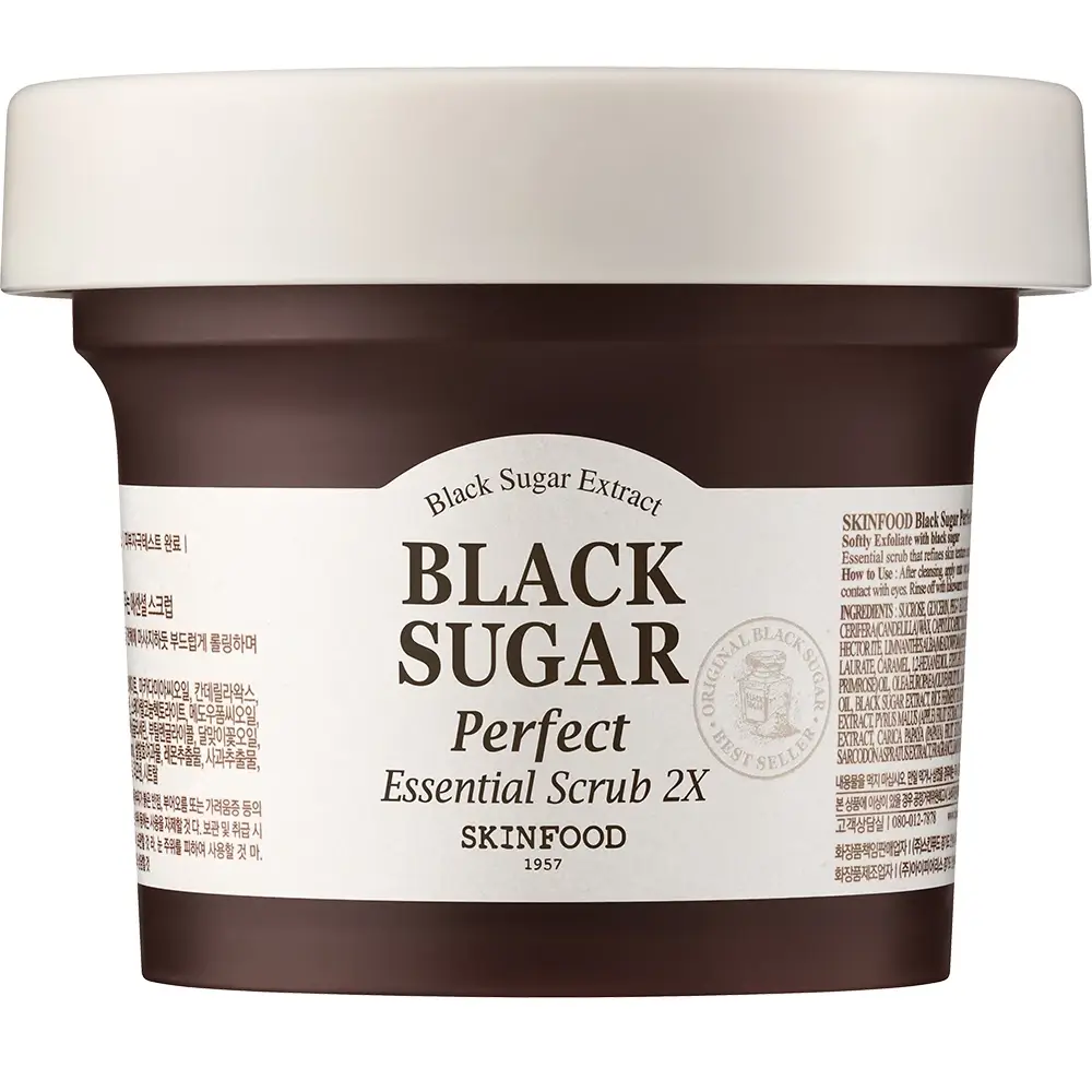 SKINFOOD Black Sugar Perfect Masca Exfolianta Revitalizanta - Exfoliere delicata si hidratare intensa, 210 ml