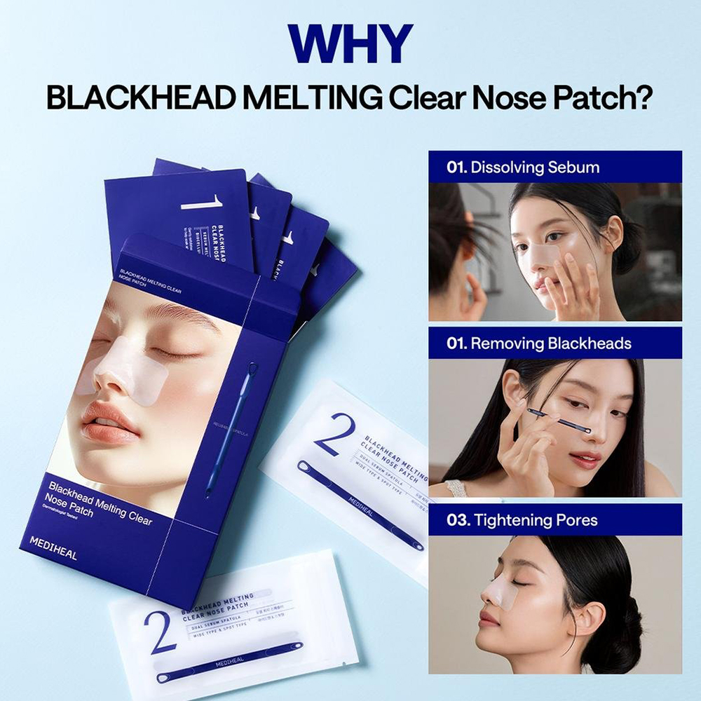 Blackhead Melting Clear Nose Patch Set in 3 pasi pentru curatarea porilor si indepartarea punctelor negre