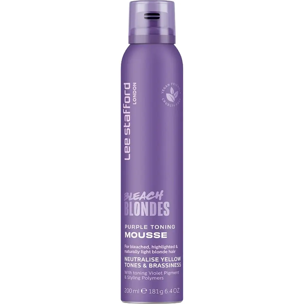 LEE STAFFORD Bleach Blondes Spuma nuantatoare Purple - Neutralizare tonuri galbene si protectie UV, 200 ml