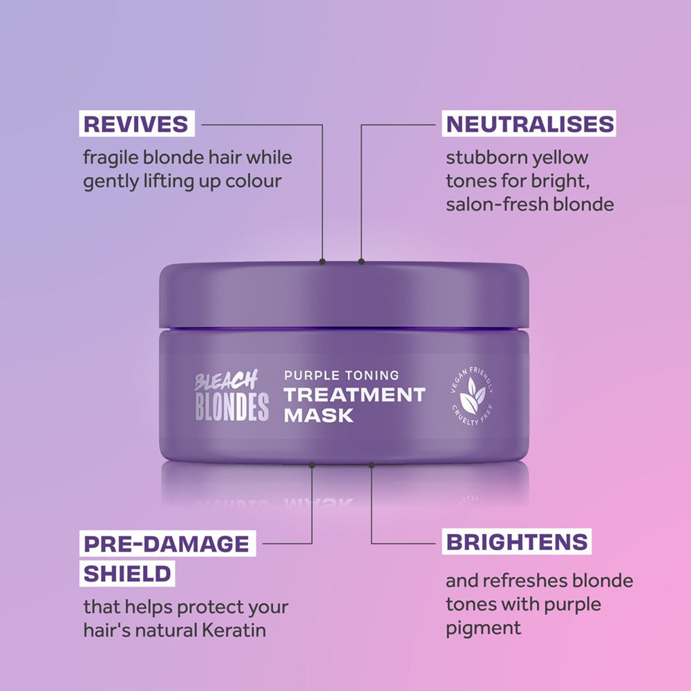 Bleach Blondes Purple Toning Treatment Mask Masca de Par nuantatoare 200 ml