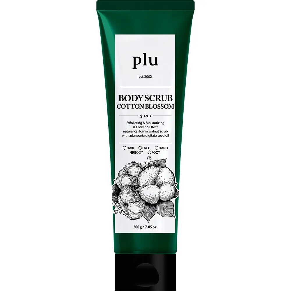 PLU Cotton Blossom Exfoliant de Corp Delicat - Exfoliere Blanda si Hidratare Intensa, 200 gr