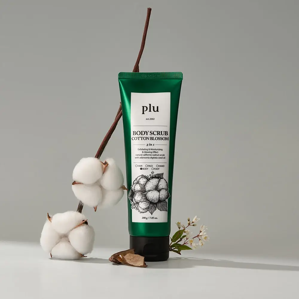 PLU Cotton Blossom Exfoliant de Corp Delicat - Exfoliere Blanda si Hidratare Intensa, 200 gr