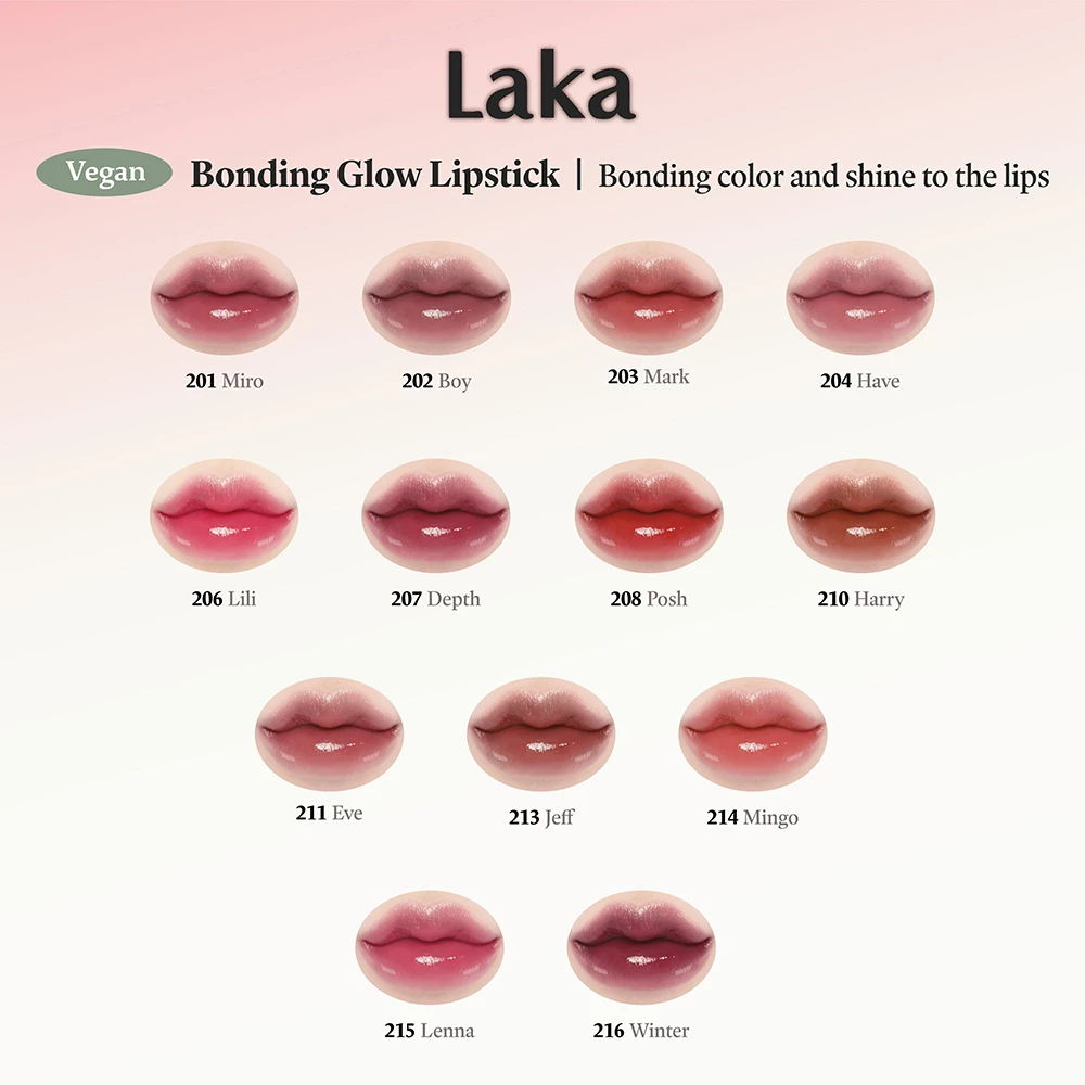 LAKA Bonding Glow Lipstick ruj 203 Mark - hidratare si stralucire, 3.7 gr