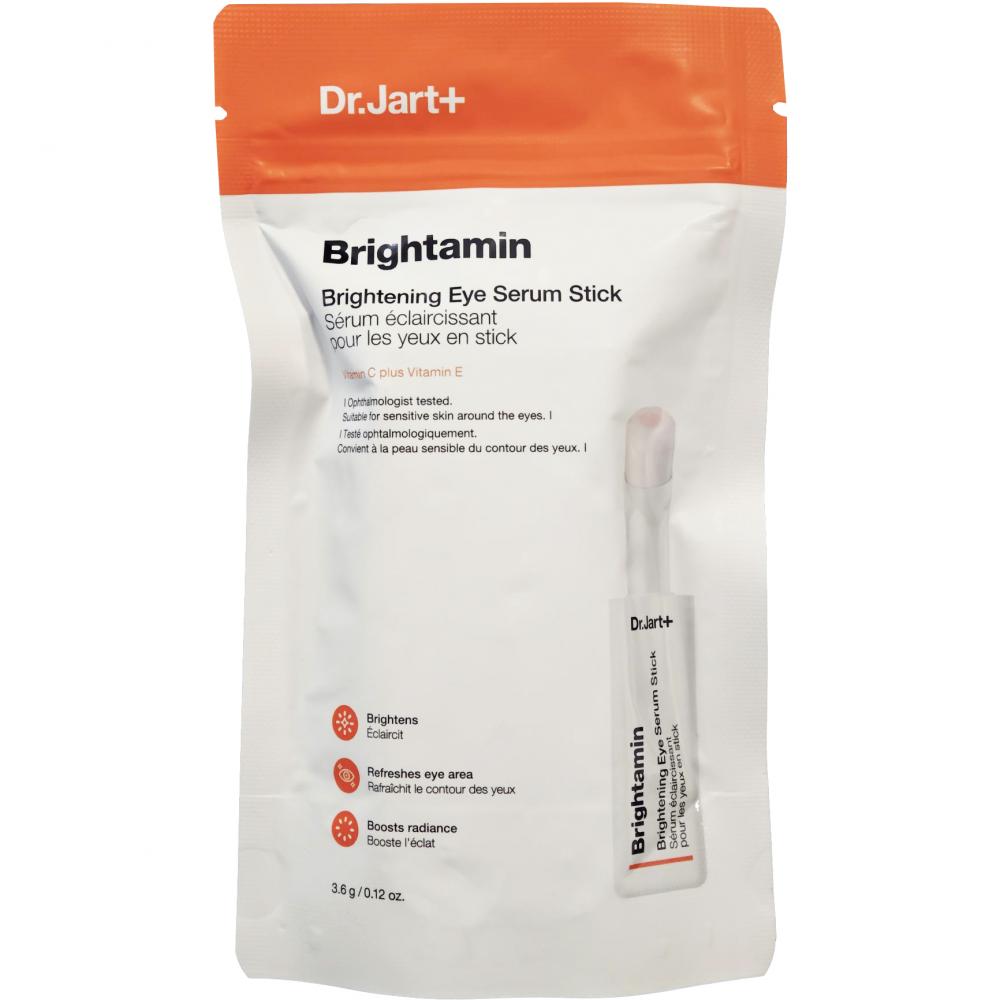 DR.JART+ Brightamin Brightening Eye Serum Stick  3.6 gr - ser de ochi formulat cu Vitamina C si Vitamina E, care contribuie la imbunatatirea luminozitatii pielii si la reducerea aspectului liniilor fine si al pungilor de sub ochi