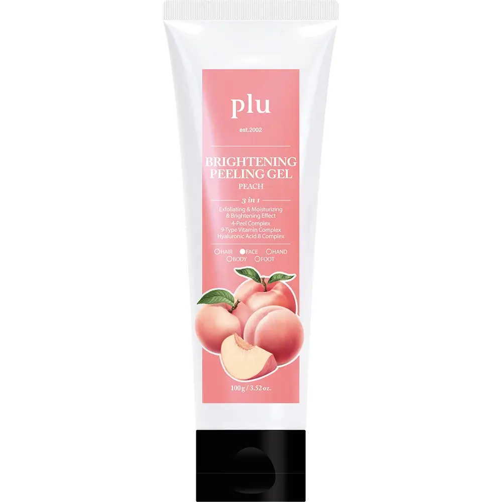 PLU Brightening Peeling Gel Exfoliant Facial cu Extract de Piersica - Exfoliere Delicata si Luminozitate pentru Ten, 100 gr