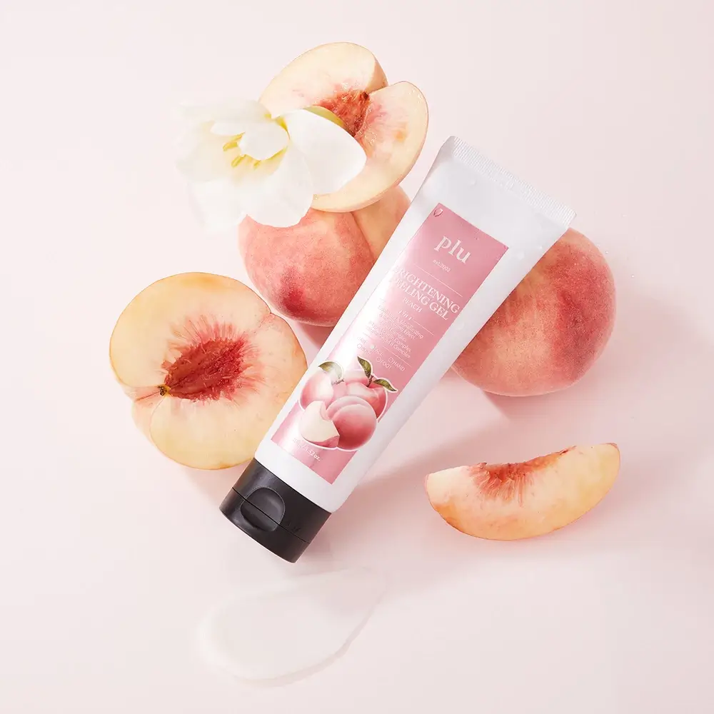 PLU Brightening Peeling Gel Exfoliant Facial cu Extract de Piersica - Exfoliere Delicata si Luminozitate pentru Ten, 100 gr