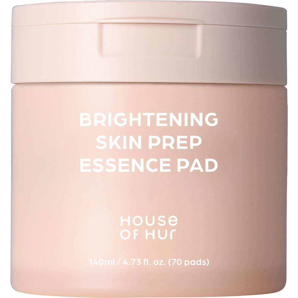 HOUSE OF HUR Brightening Skin Prep Essence Pad - toner de fata formulat cu extract de orez si niacinamida, care contribuie la exfolierea delicata, hidratarea pielii si la mentinerea aspectului uniform - 70 buc