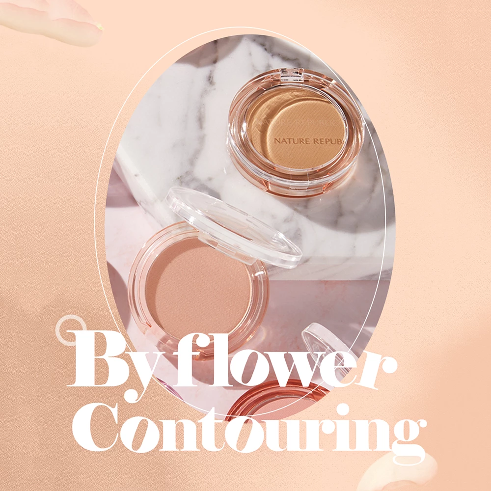 NATURE REPUBLIC By Flower Contouring Pudra de obraz contur 01 Satin Dress - Textura matasoasa si pigmentare versatila, aspect natural si radiant, 9g
