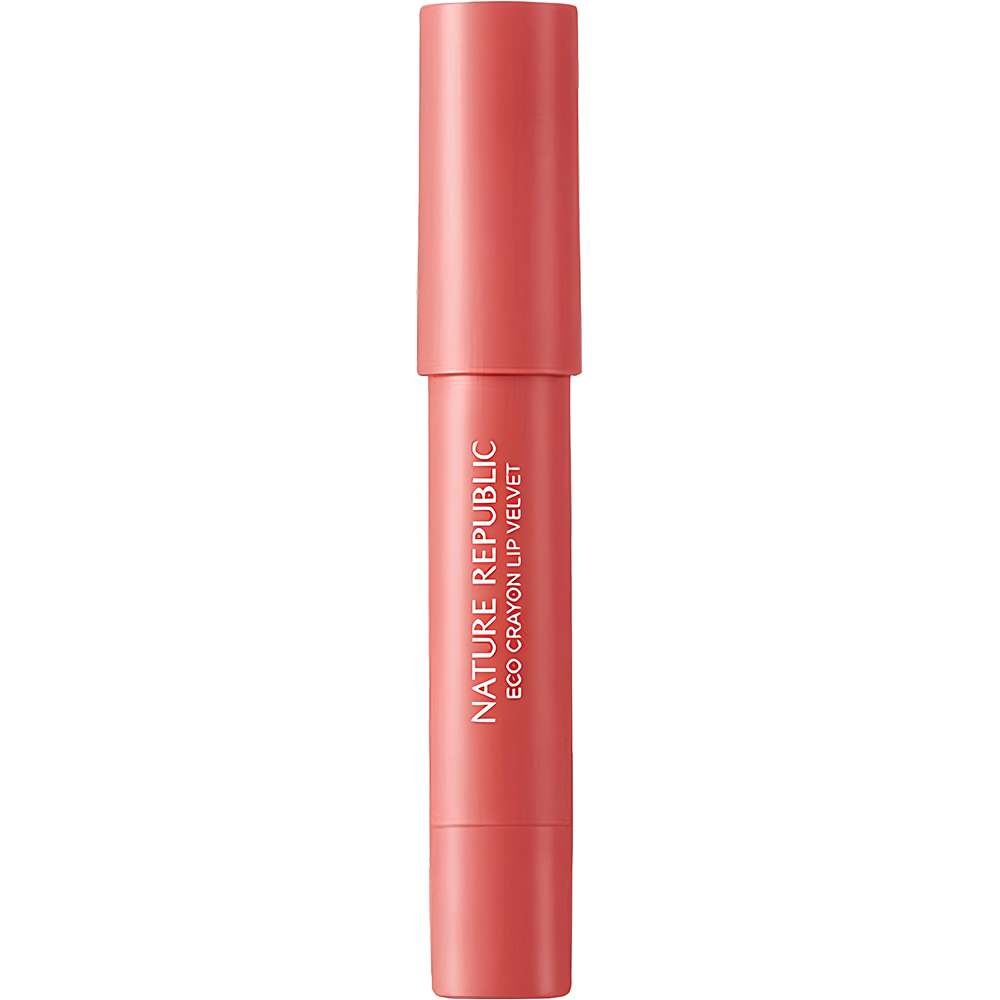 Nature Republic By Flower Eco Crayon Lip Velvet 02 Pink Breeze – Ruj Creion Velvet, 5 g | K-beauty