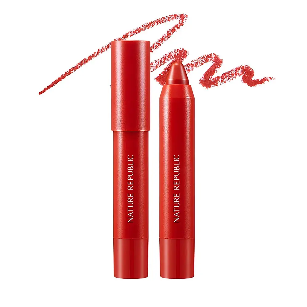 NATURE REPUBLIC By Flower Eco Creion Ruj 04 Chilli Red - Hidratare Intensa si Culoare Vibranta, 3g