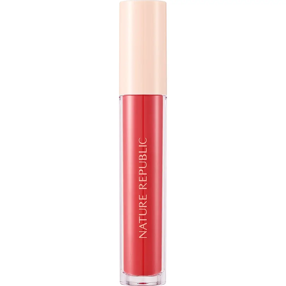 NATURE REPUBLIC By Flower Nuantator Gel pentru buze 04 Lovey Pink - Hidratare intensa si culoare vibranta, 4.5g