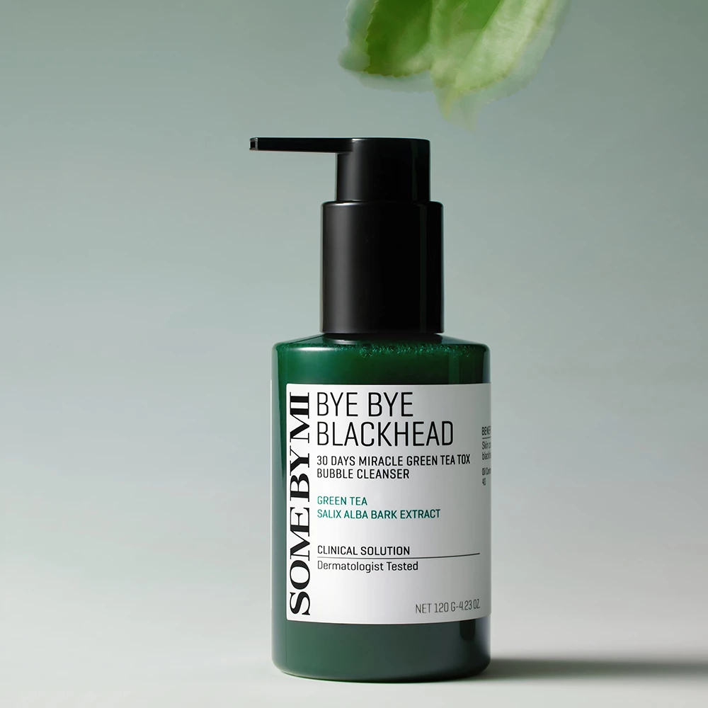SOME BY MI Bye Bye Blackhead 30 Days Miracle Green Tea Tox Bubble Cleanser – Spuma pentru curatare profunda si detoxifiere cu ceai verde 120 gr