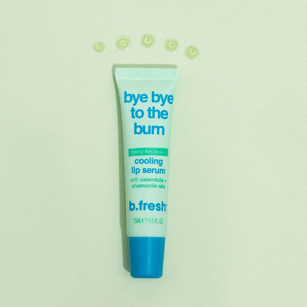 B.fresh Bye Bye to the Burn Cooling Lip Ser de buze racoritor cu extract de menta - hidratare si calmare naturala, 15 ml