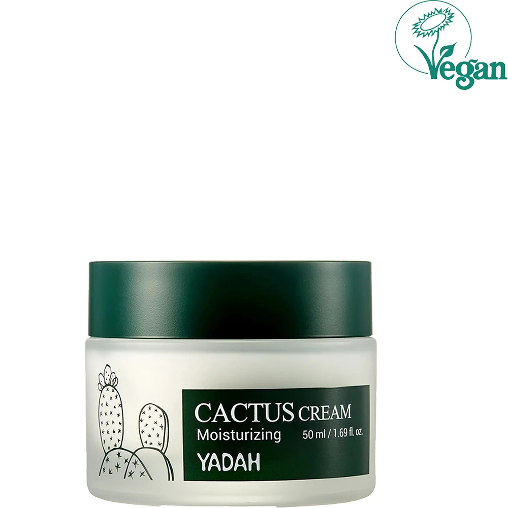 YADAH Cactus Cream Crema hidratanta pentru fata - Hidratare intensa si calmare cu extract de cactus si pantenol, 50 ml