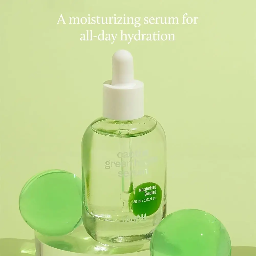 YADAH Cactus Green Hydra Ser hidratant pentru fata - Calmare si hidratare intensa, 30 ml