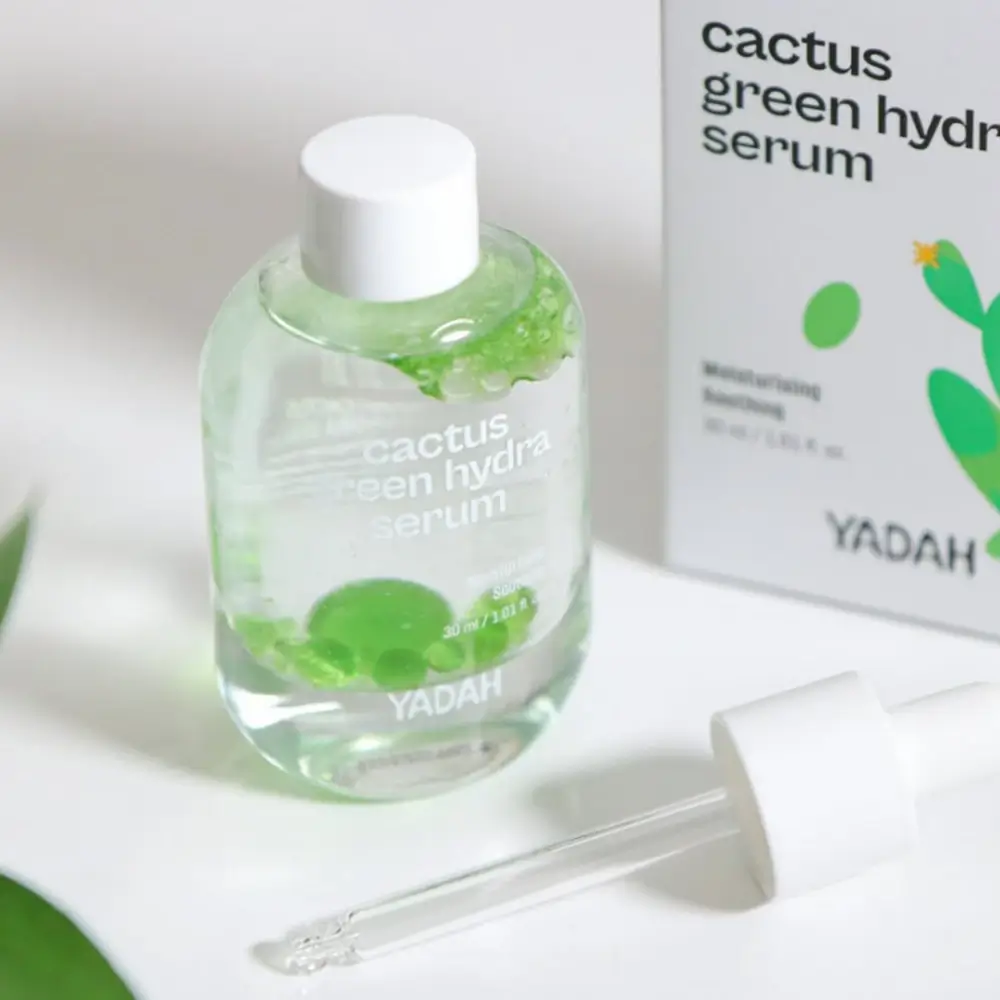 YADAH Cactus Green Hydra Ser hidratant pentru fata - Calmare si hidratare intensa, 30 ml