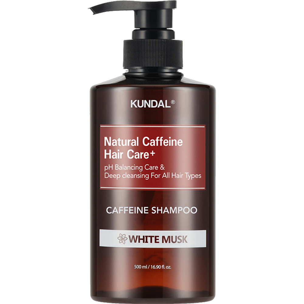 KUNDAL Caffeine Sampon White Musk - curatare si hidratare, 500 ml